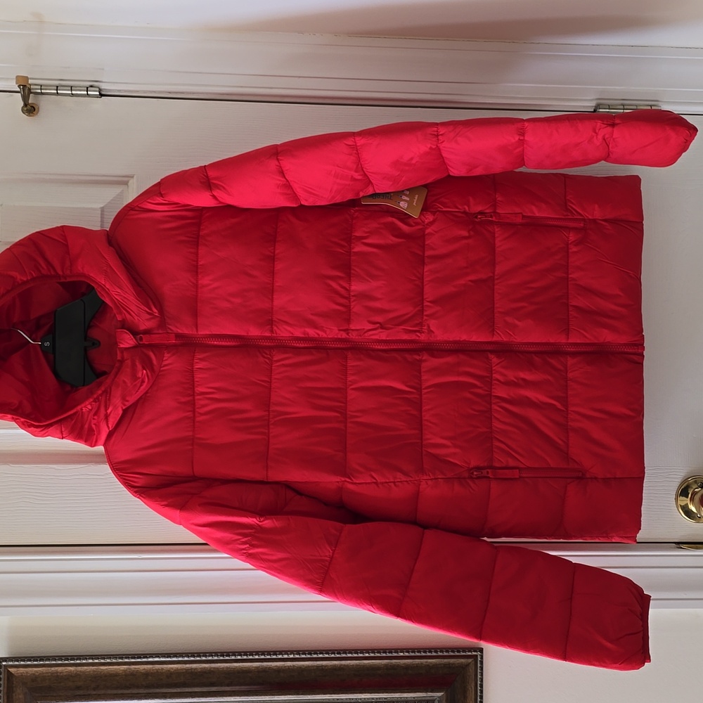 THEREABOUTS BRAND GIRL'S PLUS SIZE "PACKABLE" RED WINTER COAT SIZE XL 18/20